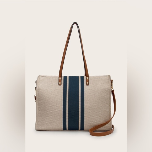 Striped Tote Bag - Picture 1 of 4
